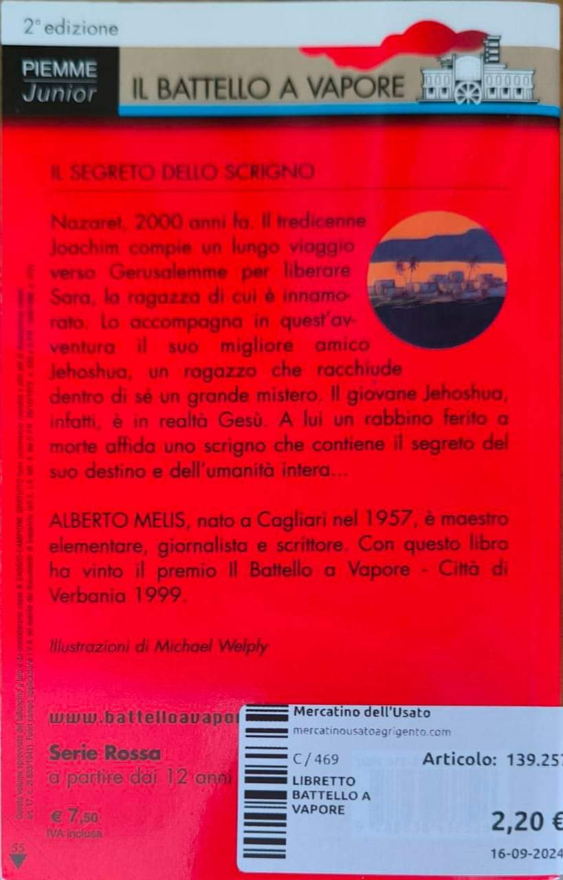 LIBRETTO BATTELLO A VAPORE