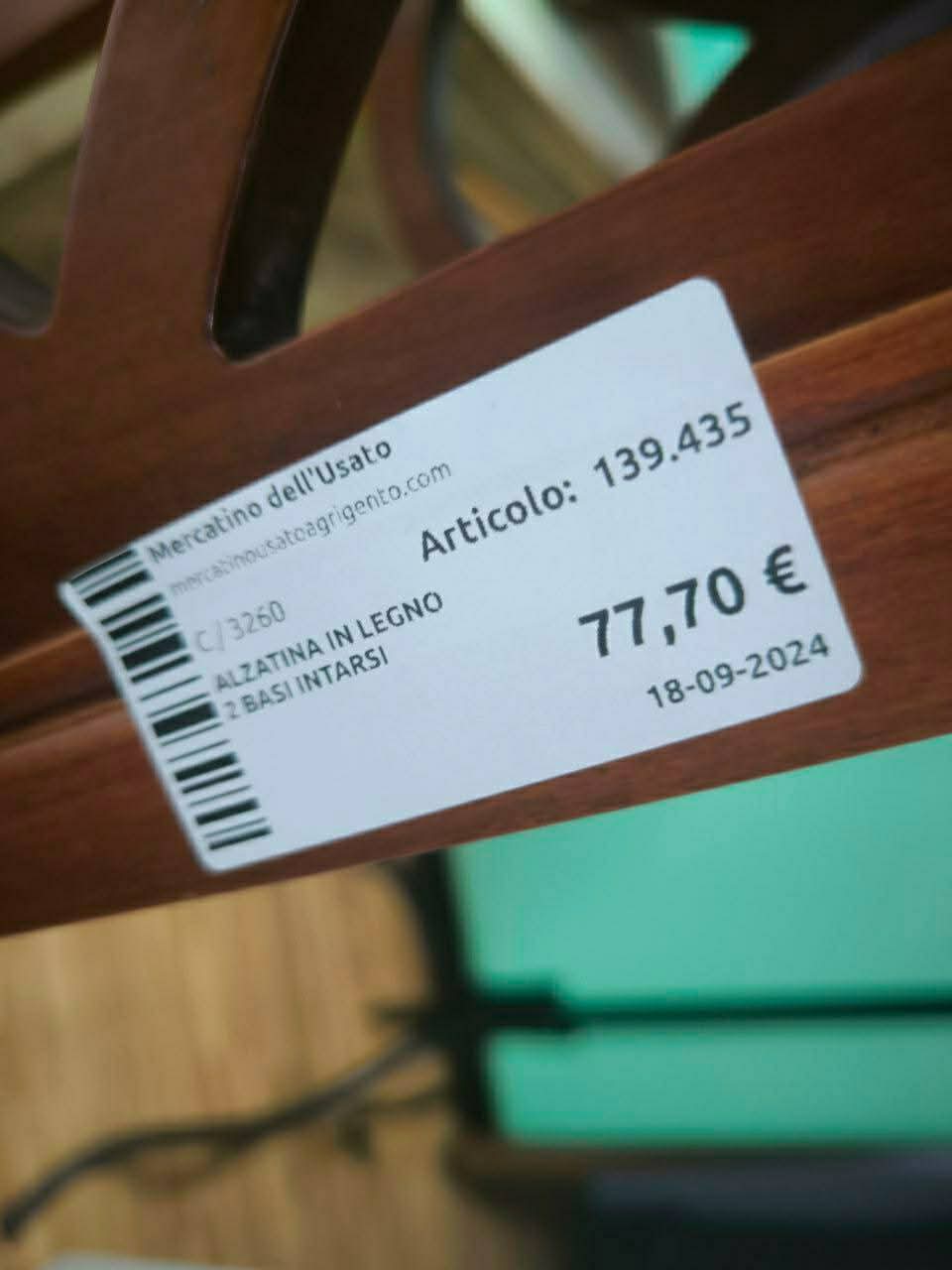 Alzatina In Legno 2 Basi Intarsi