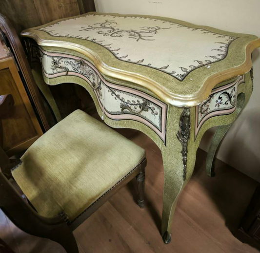 Scrivania Stile Francese Con Finiture Ottone