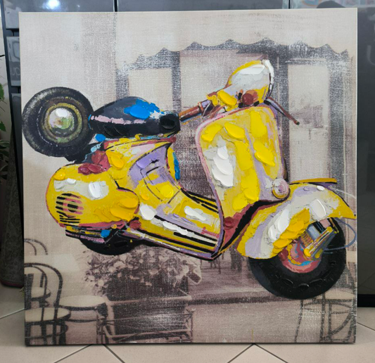 QUADRO VESPA RITOCCATA AD OLIO