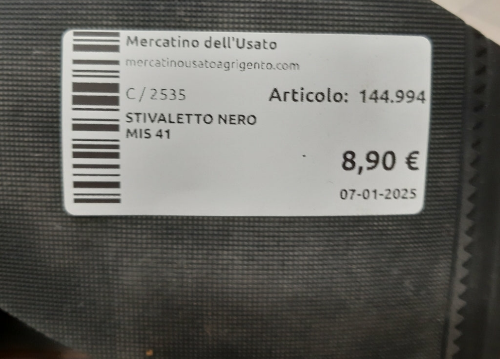 STIVALETTO NERO MIS. 41