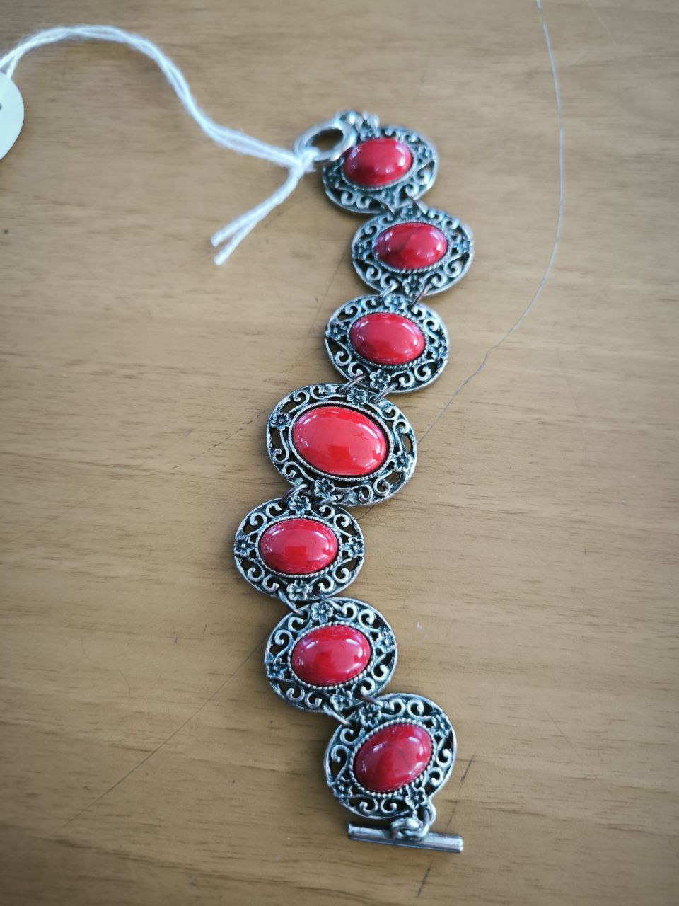 BRACCIALE PIETRE ROSSE