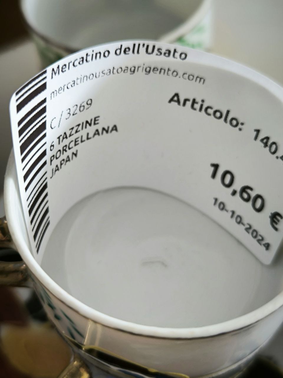 6 TAZZINE PORCELLANA JAPAN €10,60