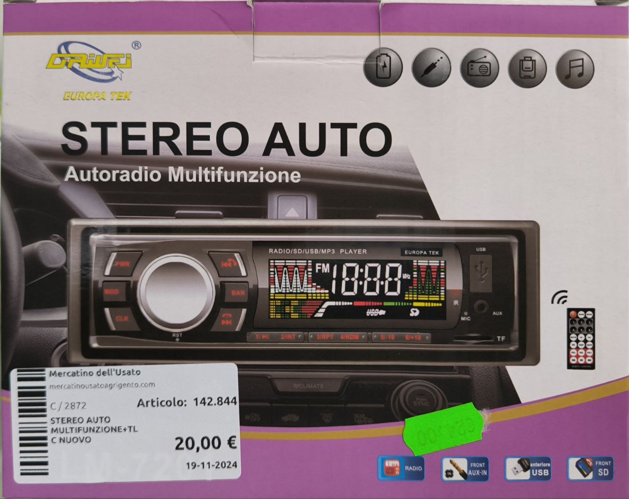 STEREO AUTO MULTIFUNZIONE
+ TLC NUOVO