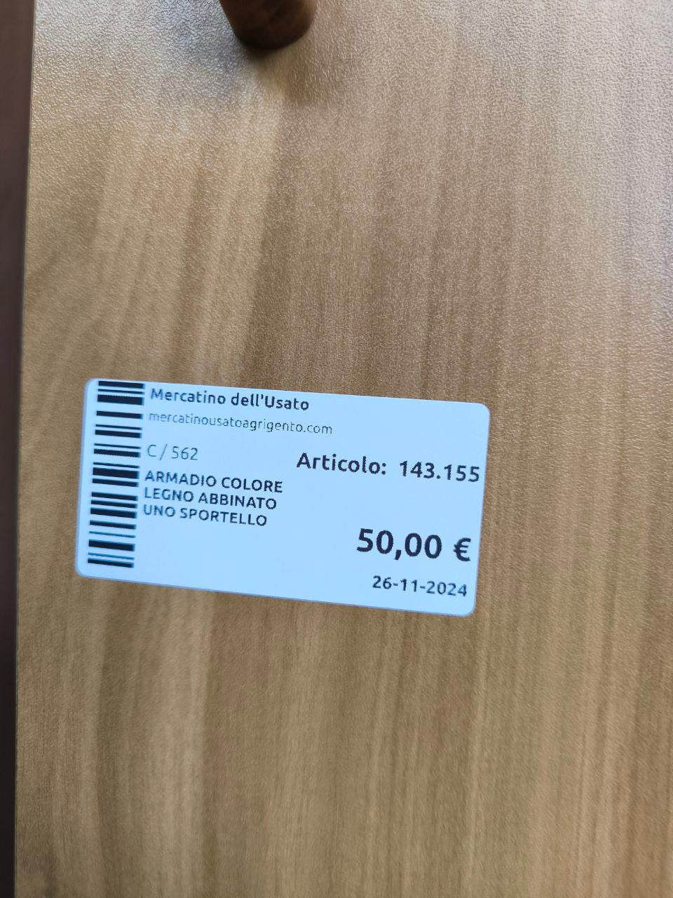 ARMADIO 1 SPORTELLO €50,00