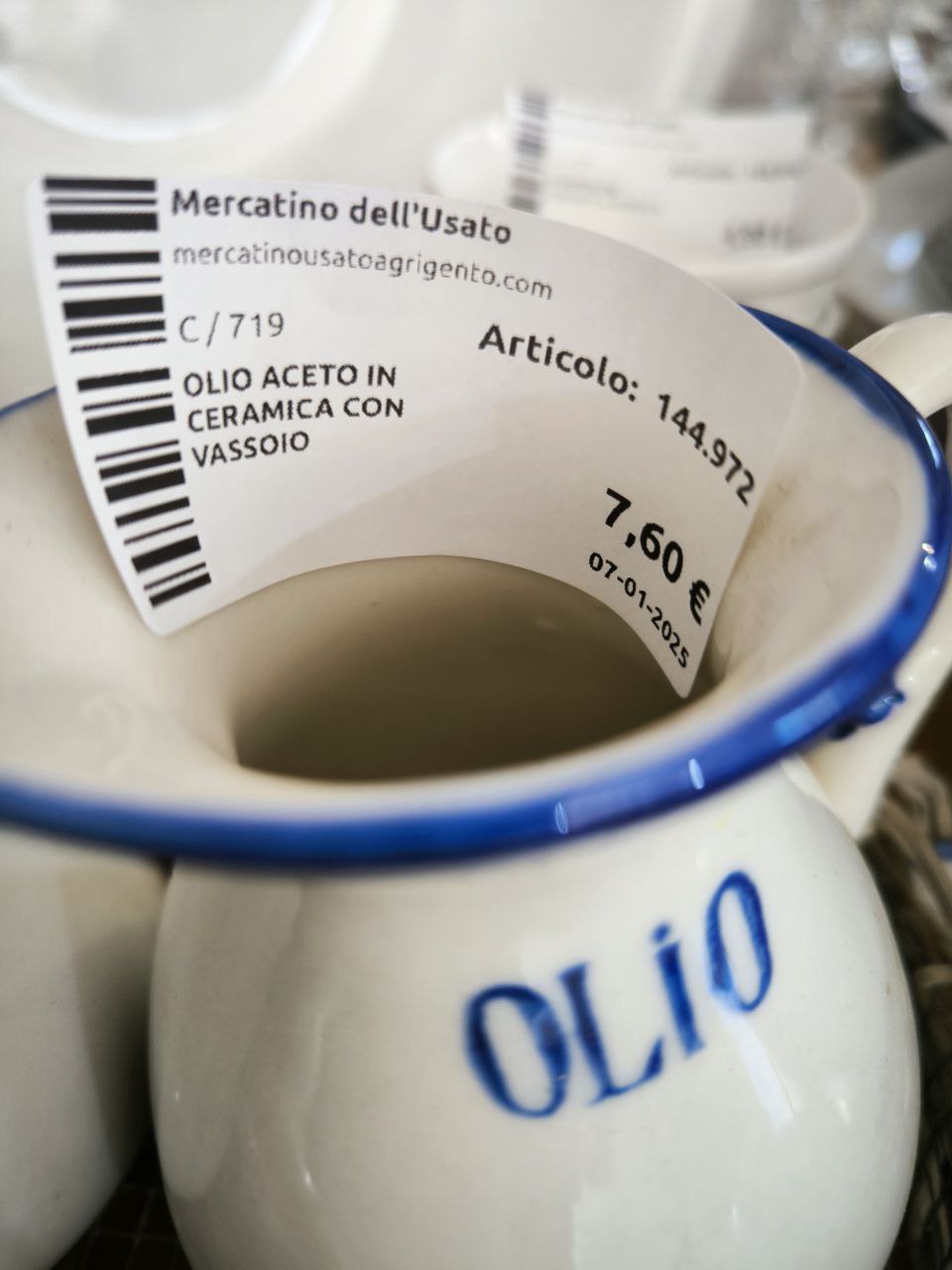 VASSOIETTO CON CARAFFINE
OLIO/ACETO