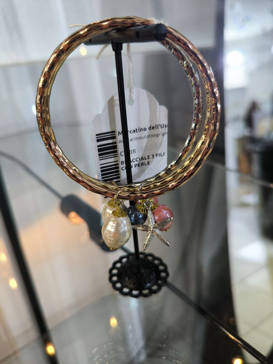 BRACCIALE TRE FILI
CON PERLE