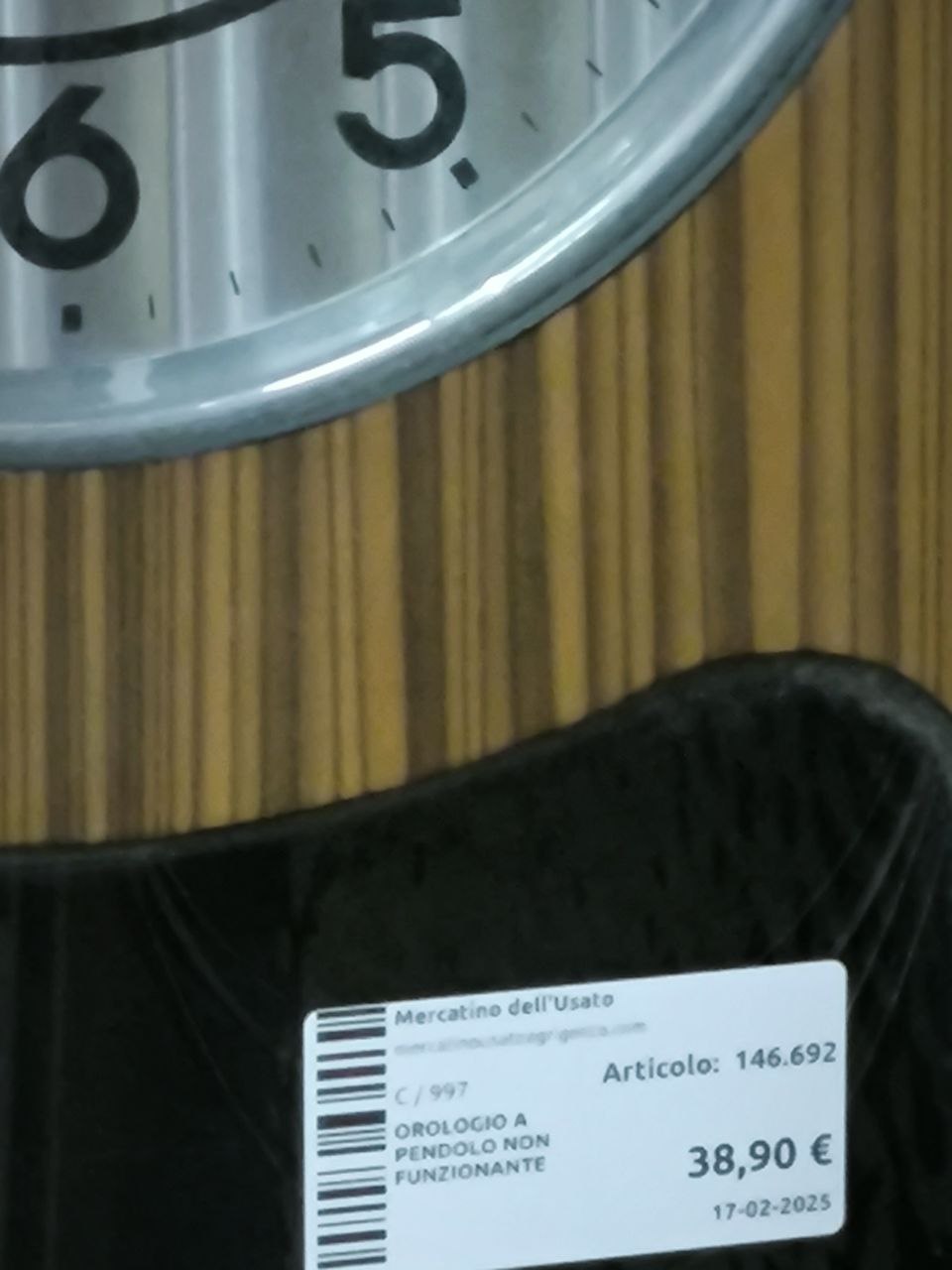 Orologio A Pendolo Non Funzionante