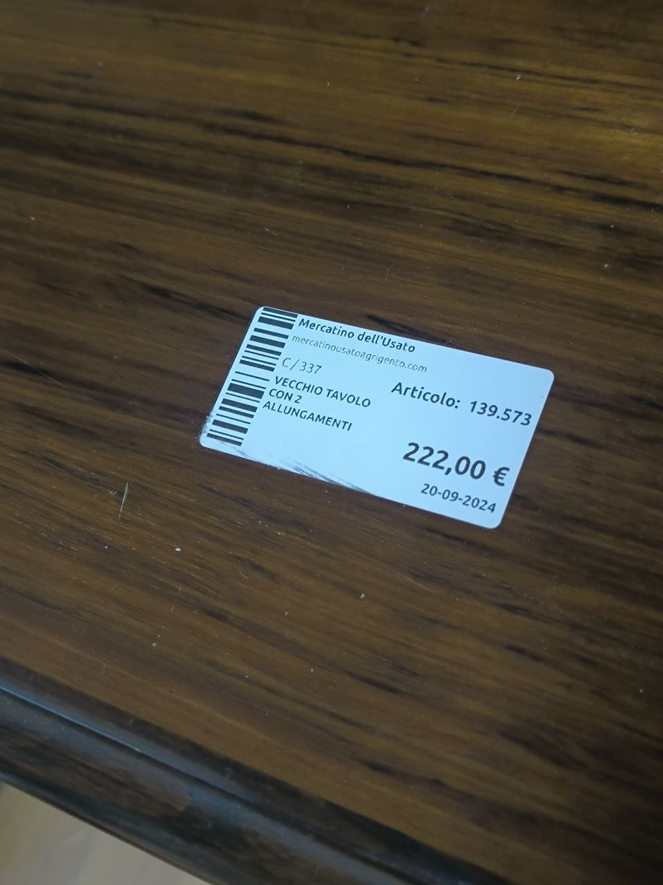 Vecchio Tavolo Con 2 Allungamenti