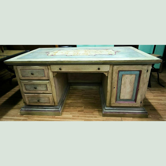 Scrivania Dipinta A Mano Da Maestro Costanza