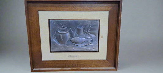 Quadro Medaglione Con Pesce E Brocca Ottaviani