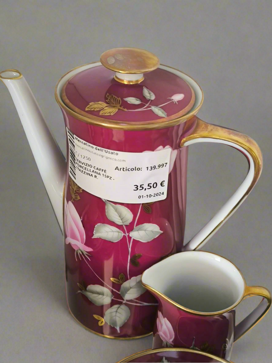 SERVIZIO CAFFÈ PORCELLANA 15 PEZZI