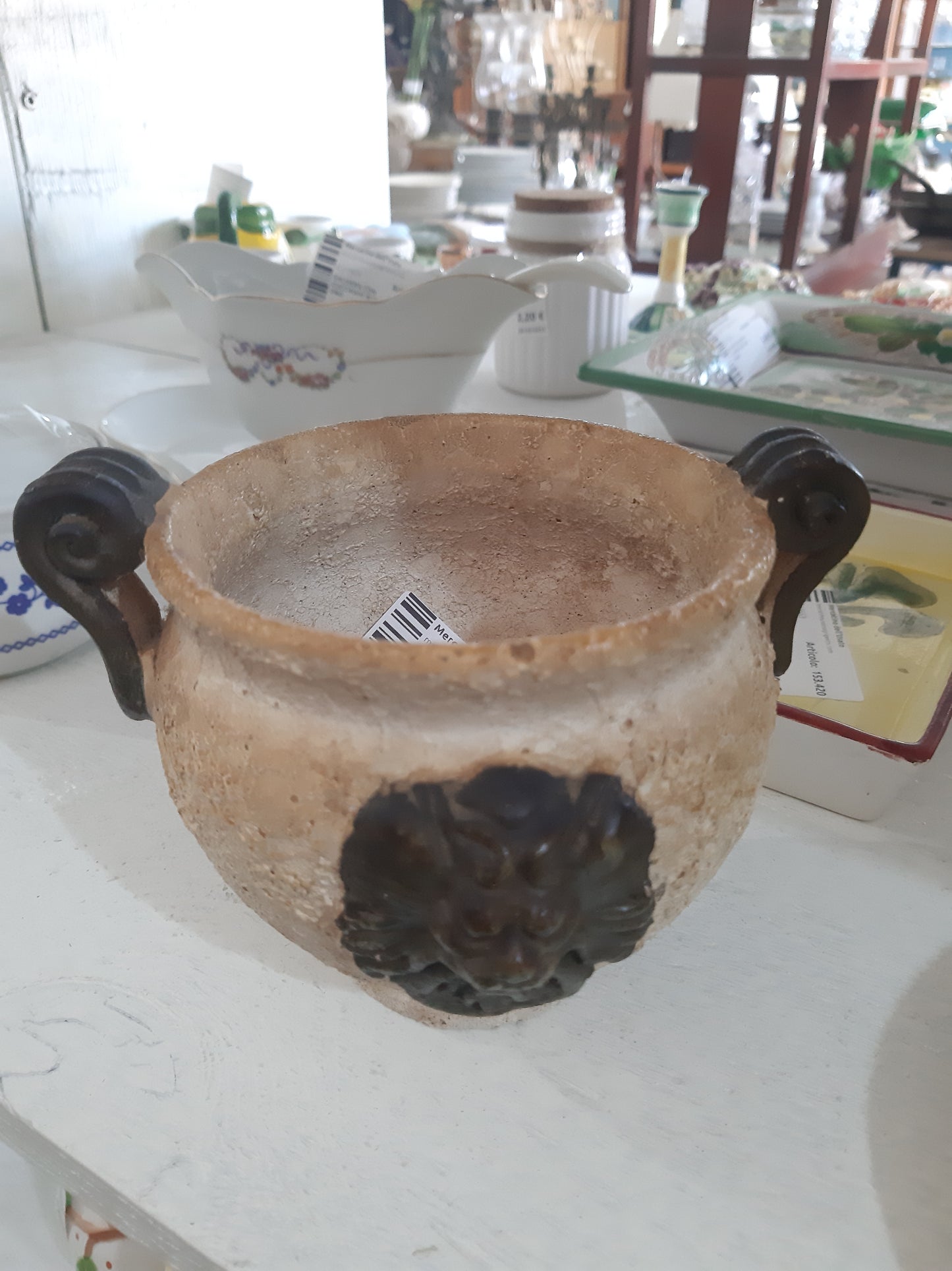 Cachepot Leone A Rilievo