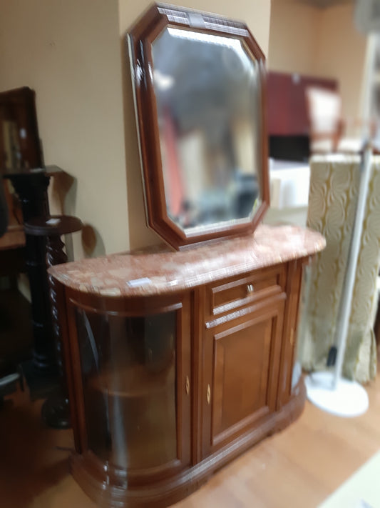 Mobile Ingresso Con Marmo Angoli In Vetro Bombato