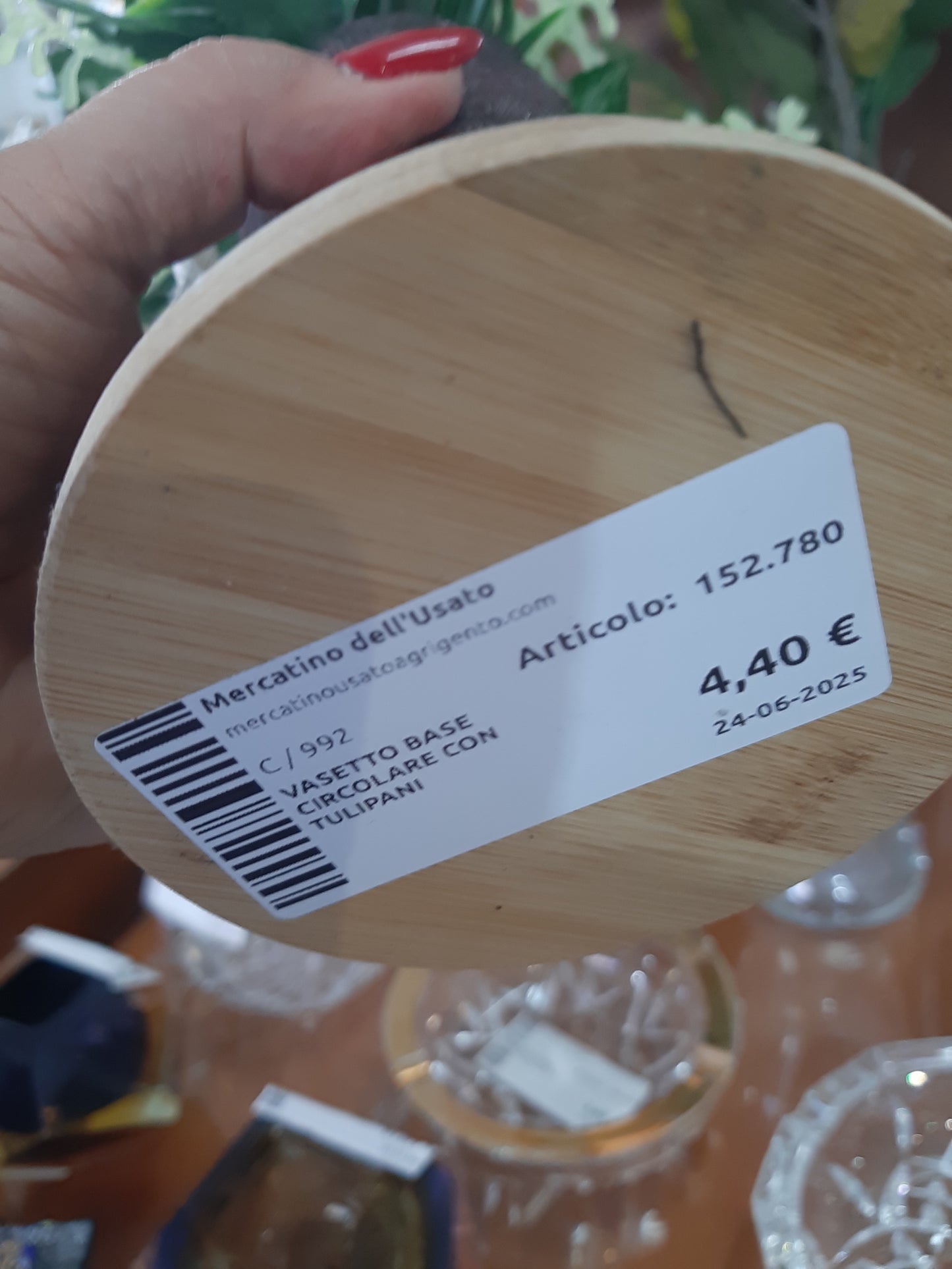 Vasetto Base Circolare Con Tulipani