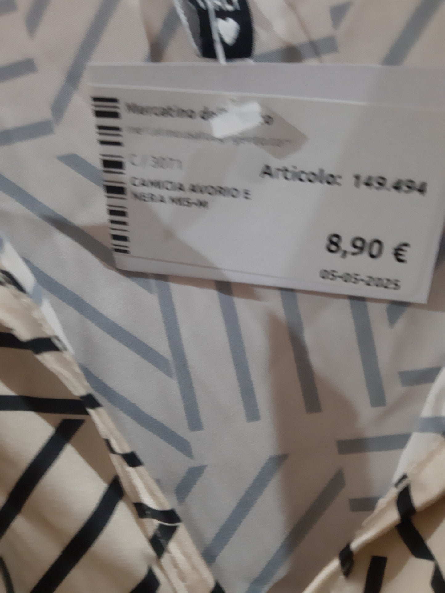 Camicia Avorio E Nera Mis-m