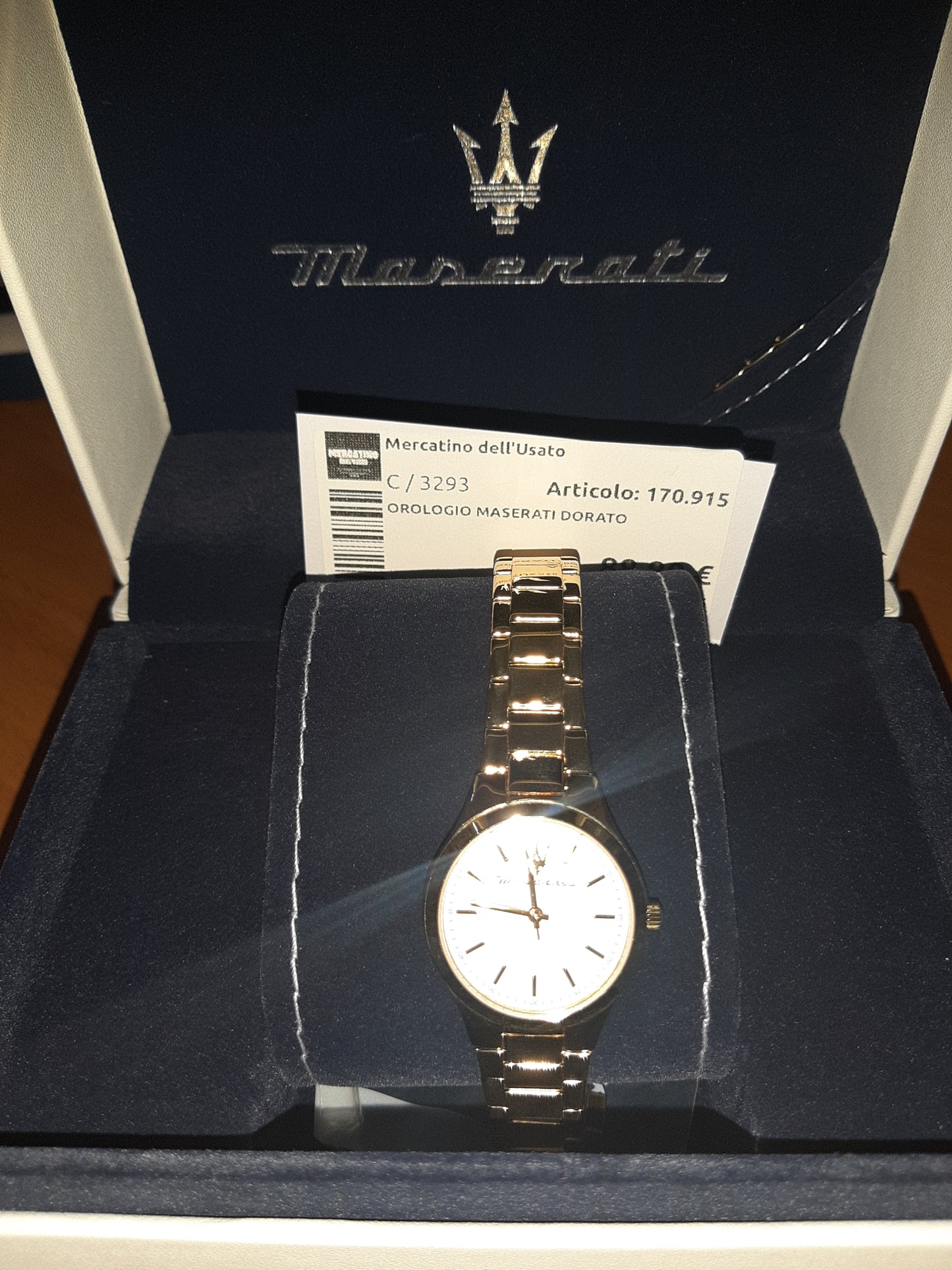 Orologio Maserati Dorato