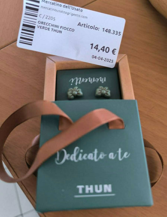 Orecchini Fiocco Verde Thun