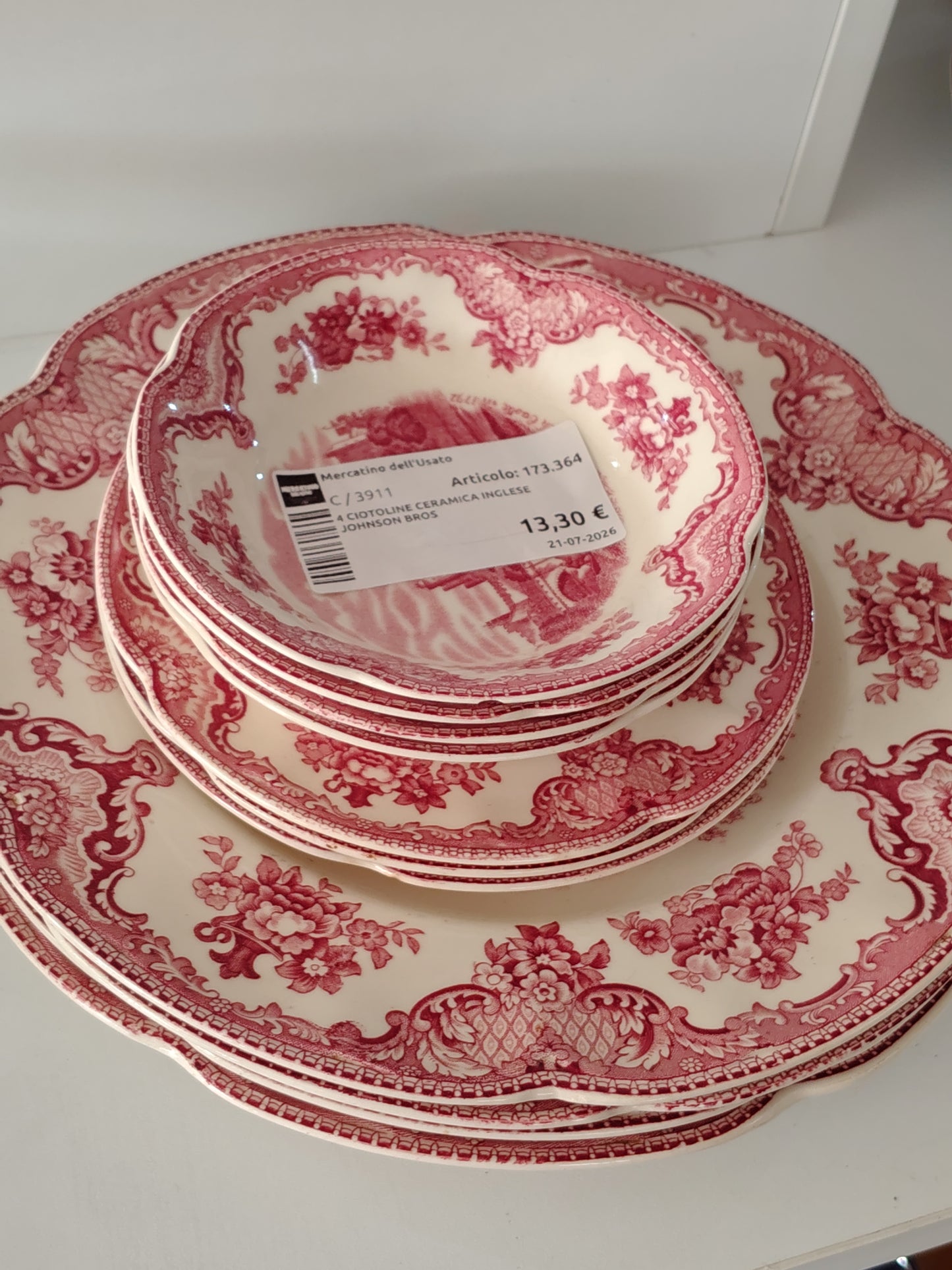 4 Ciotoline Ceramica Inglese Johnson Bros