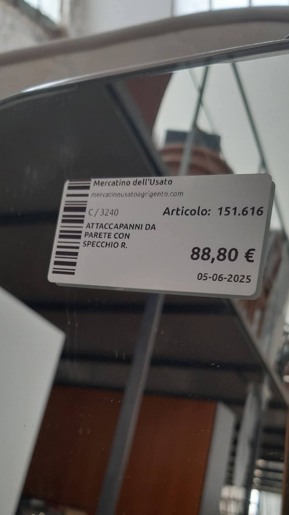 Attaccapanni Da Parete Con Specchio R.
