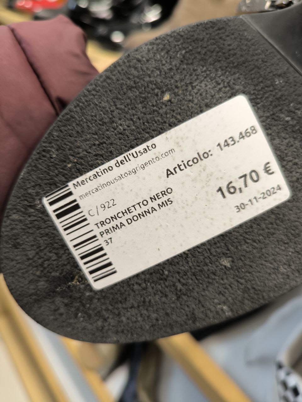 Tronchetto Nero Prima Donna Mis 37