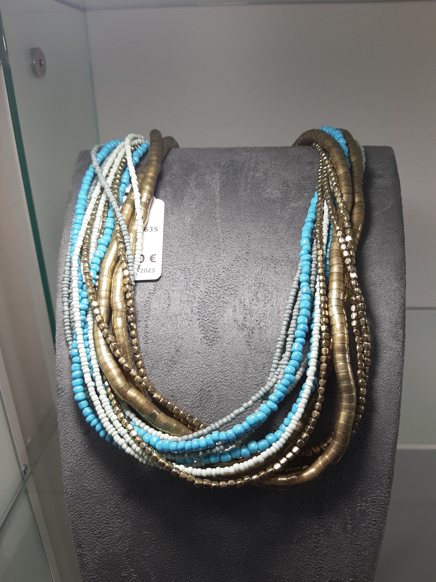 Collana  Fili Turchese E Metallo