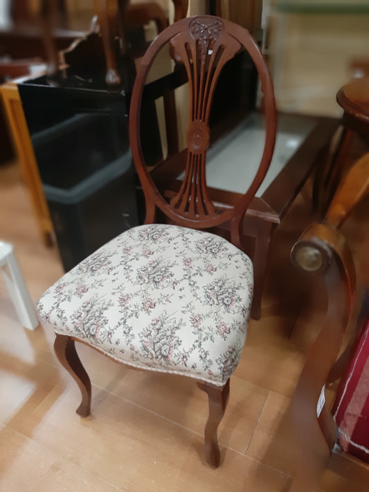 Sedia Tessuto Broccato Con Puff Abbinato