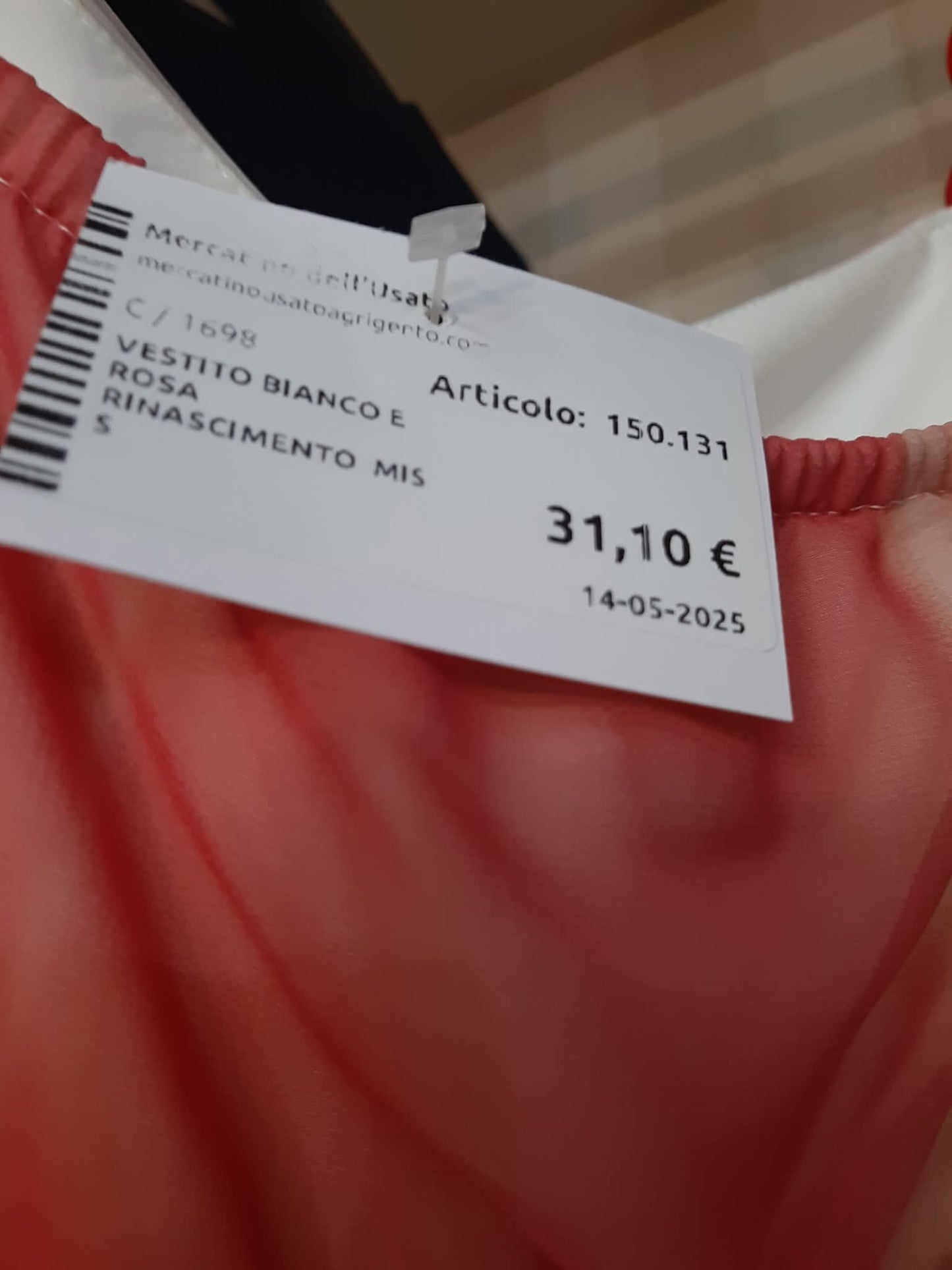 Vestito Bianco E Rosa Rinascimento Mis S