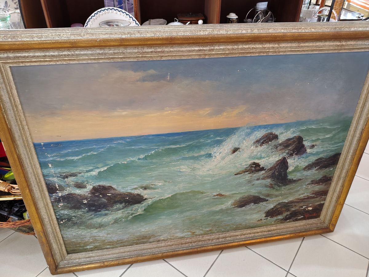 Quadro Carlo Ferretti Primi 900 Grande Mare In Tempesta R.