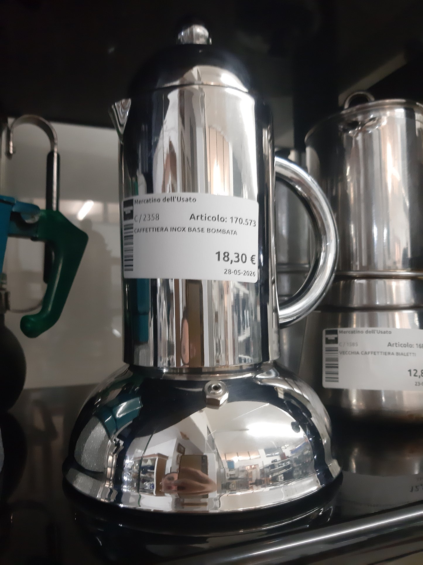 Caffettiera Inox Base Bombata