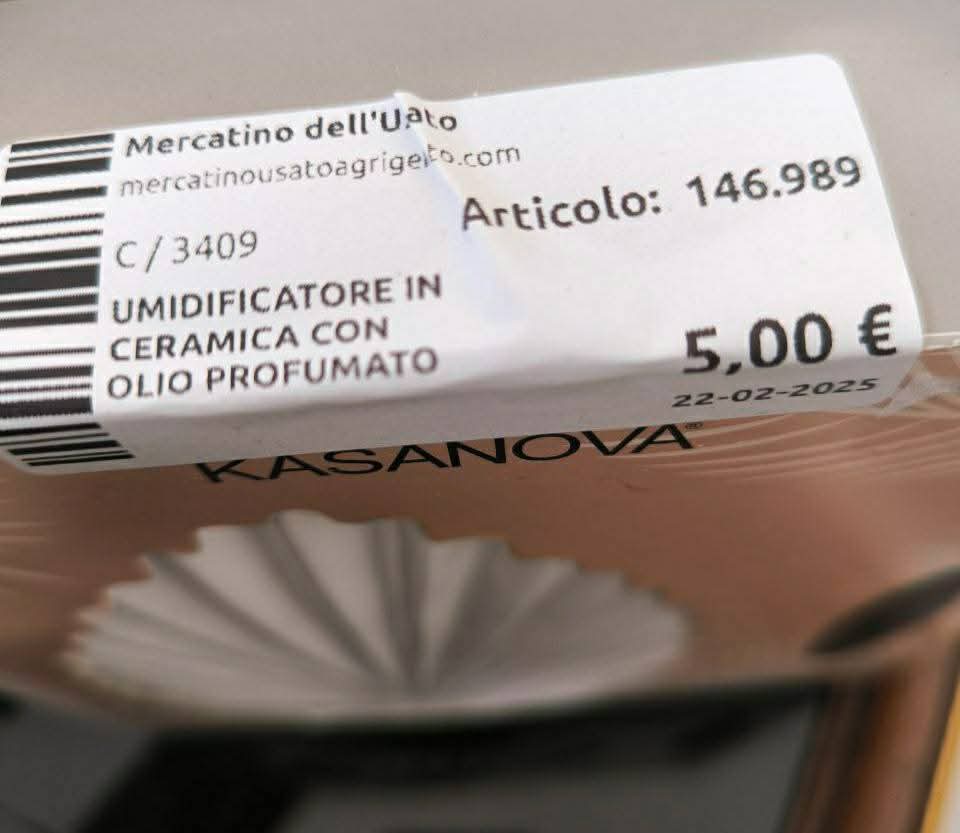 Umidificatore In Ceramica Con Olio Profumato