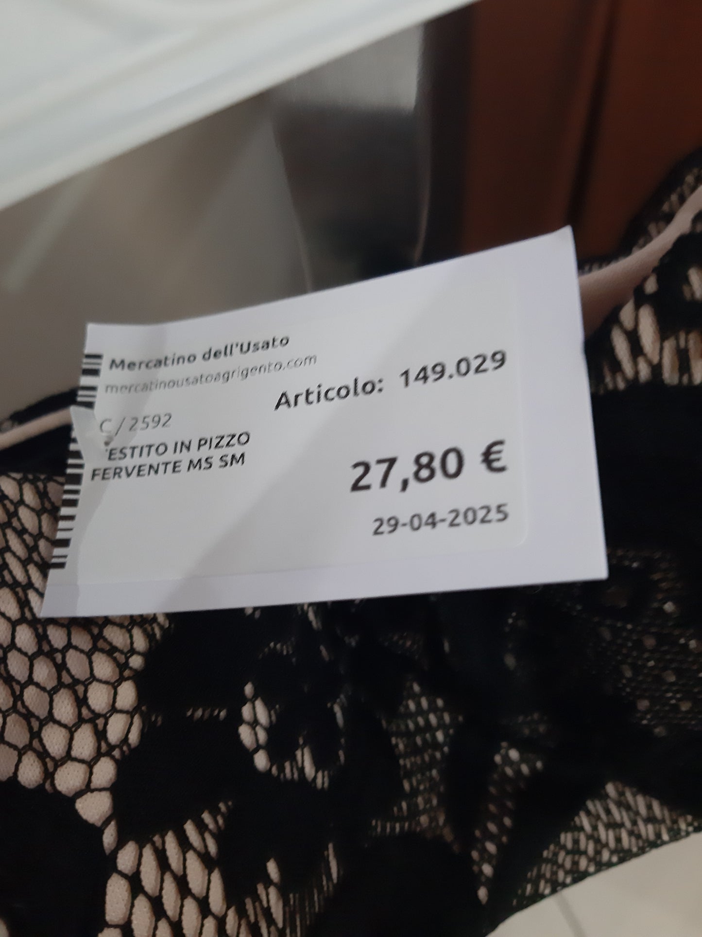 Vestito In Pizzo Fervente Ms Sm