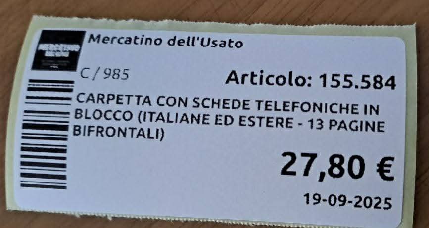 Carpetta Con Schede Telefoniche In Blocco (italiane Ed Estere - 13 Pagine Bifrontali)