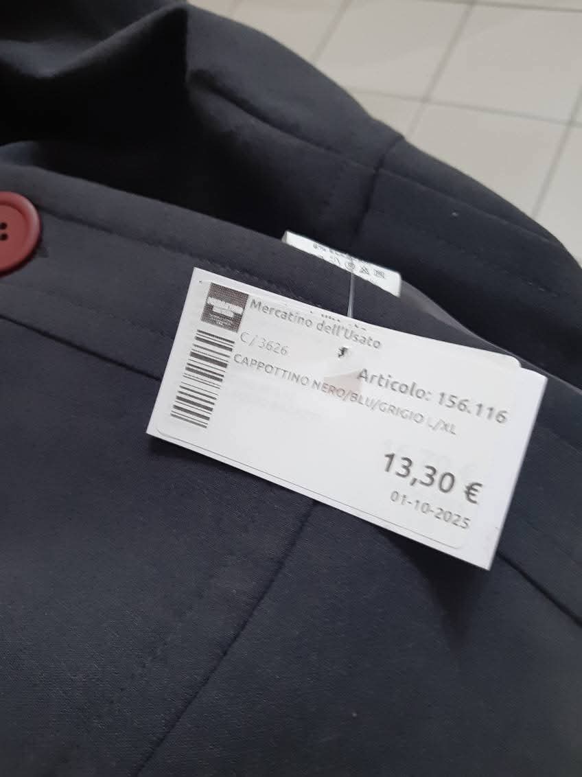 Cappottino Nero/blu/grigio L/xl