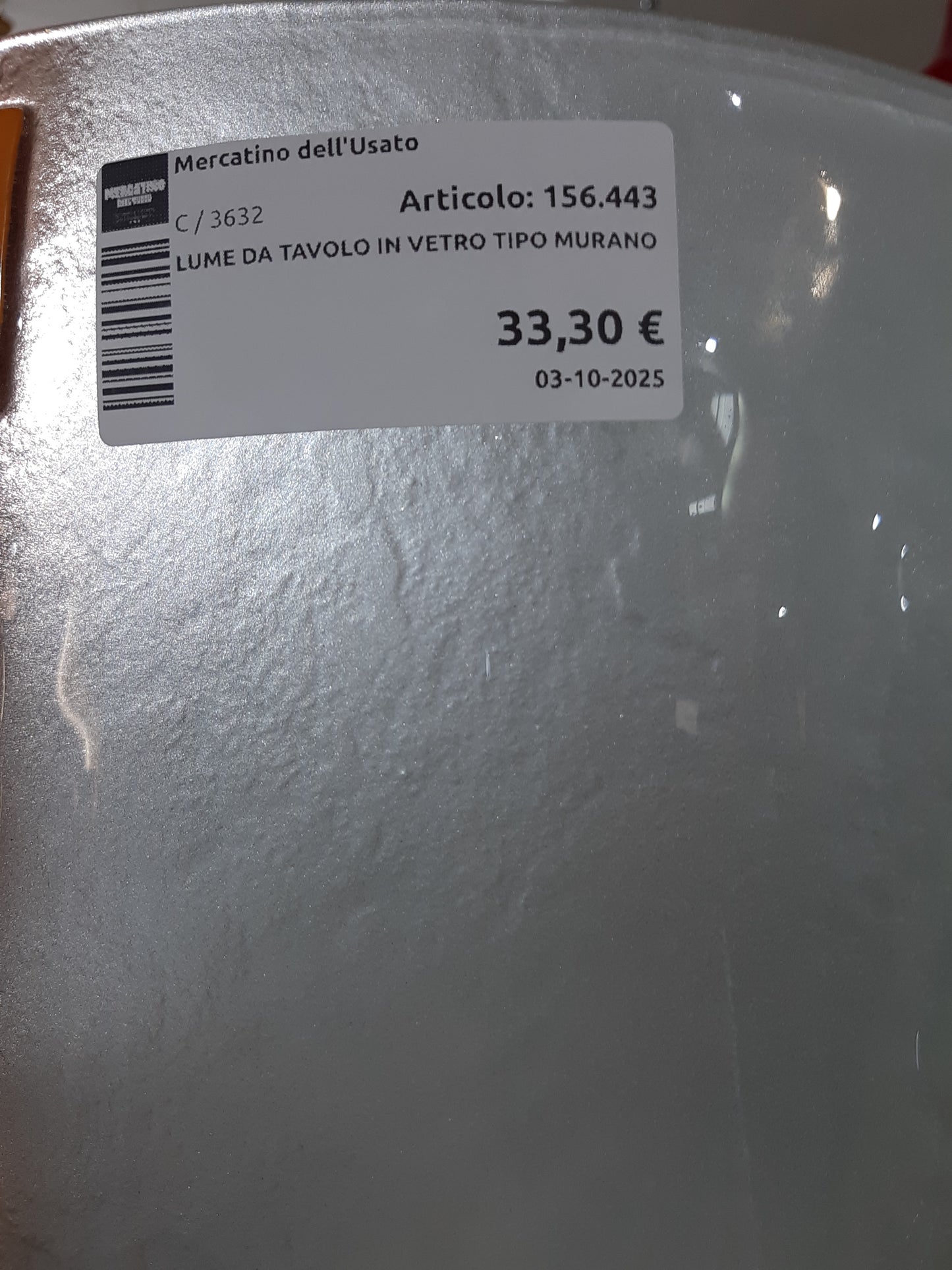 Lume Da Tavolo In Vetro Tipo Murano