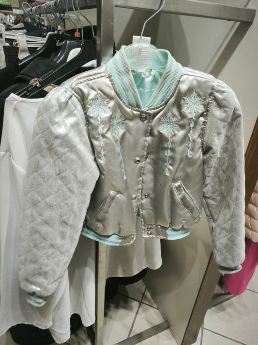 Giubbino Grigio E Verde Bimba 7/8 Anni Disney