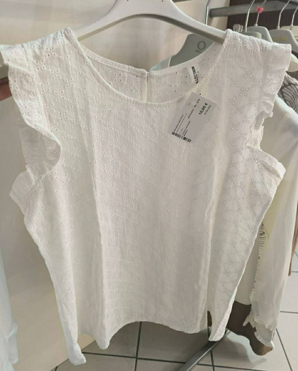 Camicia In Pizzo Bianca