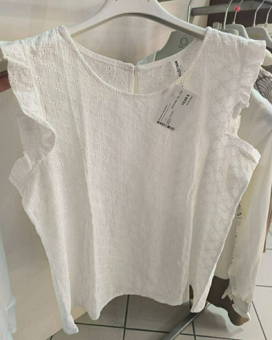 Camicia In Pizzo Bianca