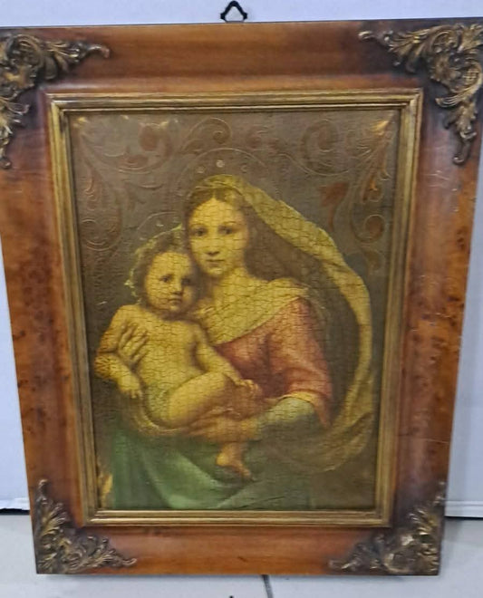 Quadro Madonna Effetto Crackle