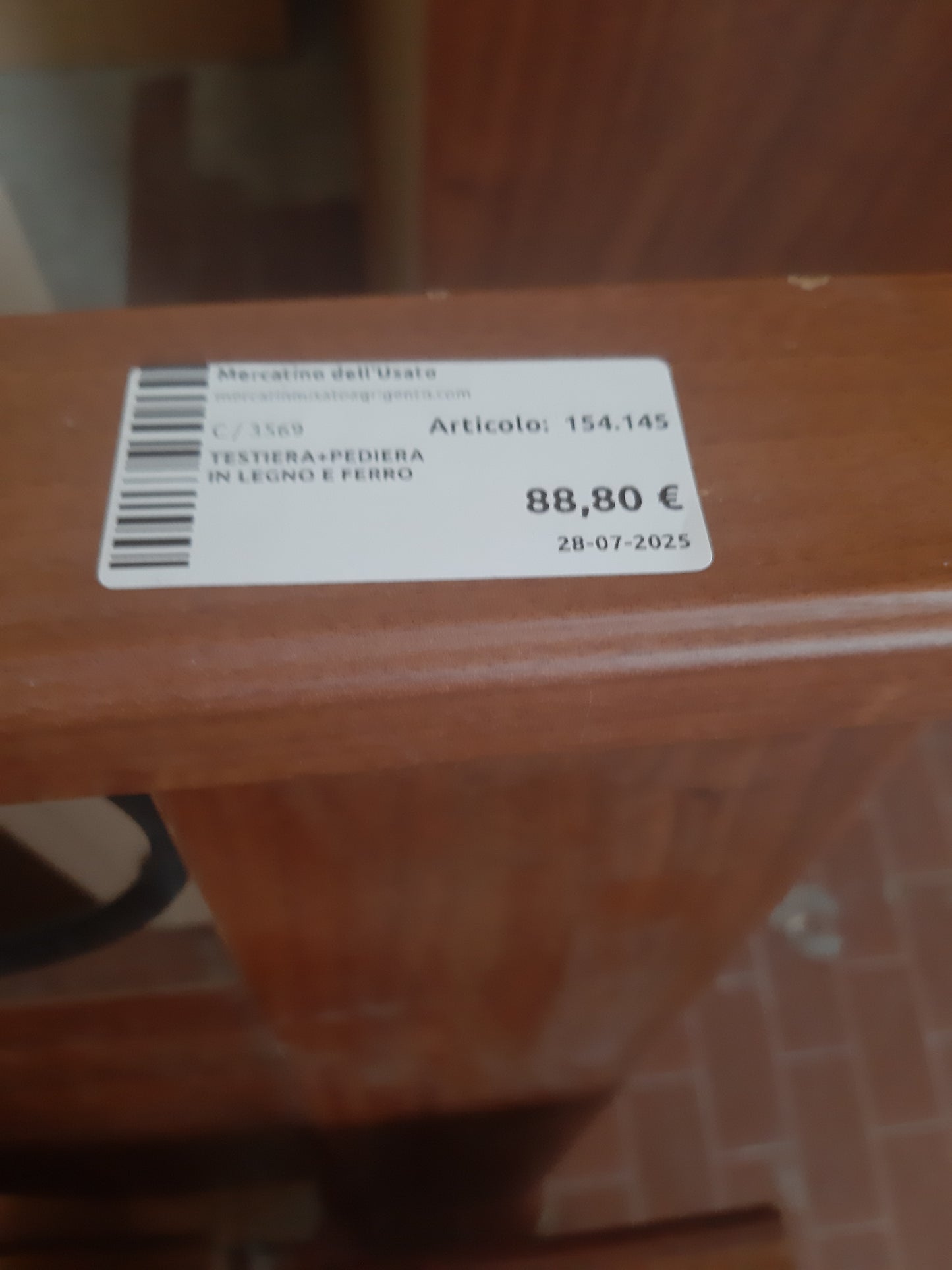 Testiera+pediera In Legno E Ferro