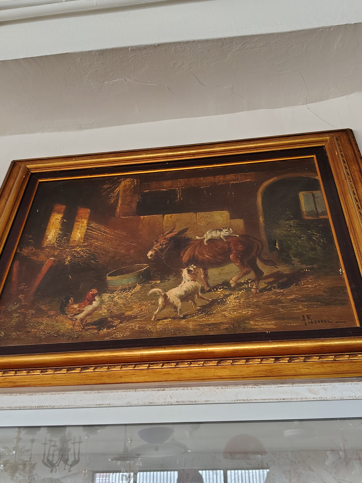 Quadro D'autore A Ressel Primi 900 R. La Stalla