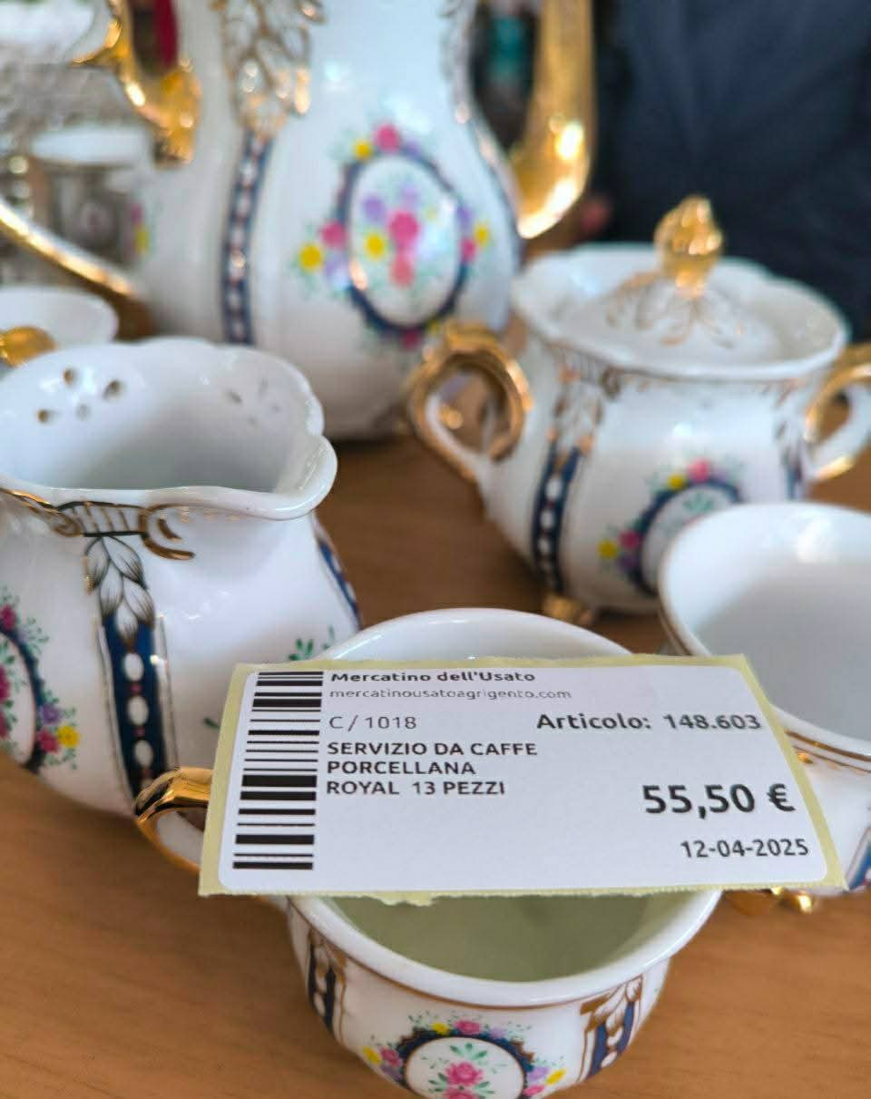 Servizio Da Caffe Porcellana Royal 13 Pezzi