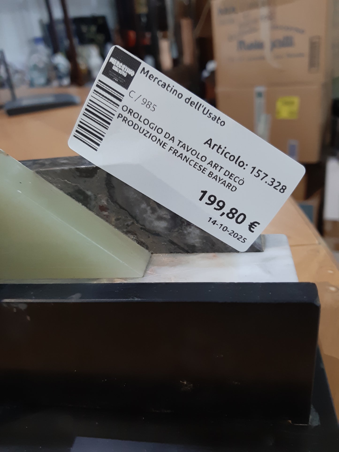 Orologio Da Tavolo Art Decò Produzione Francese Bayard