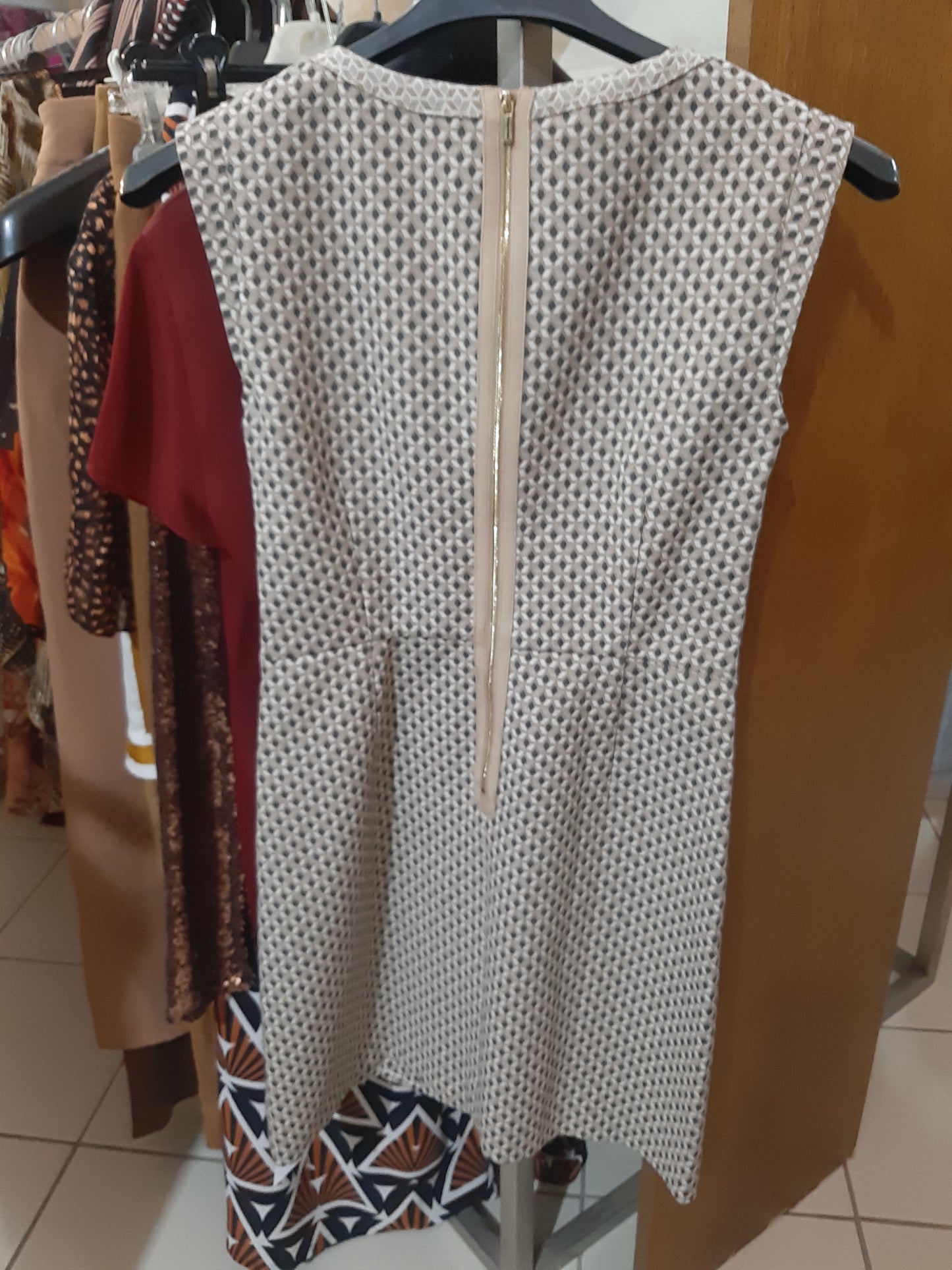 Vestitino Beige A Rombi Verdi Penny Blak Mis 38