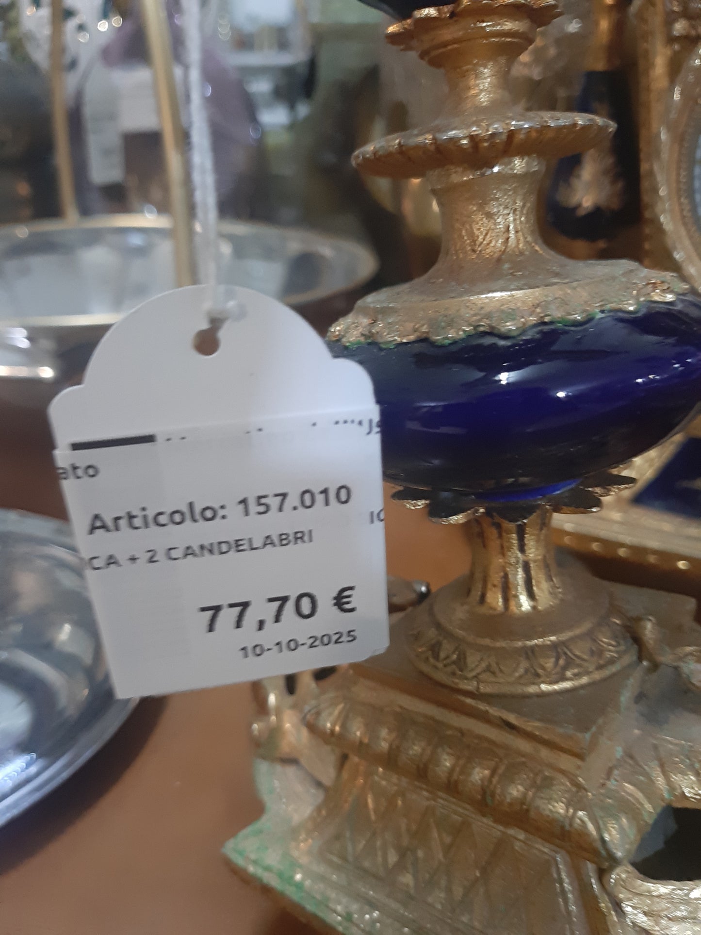 Parigina Meccanica + 2 Candelabri Rov.