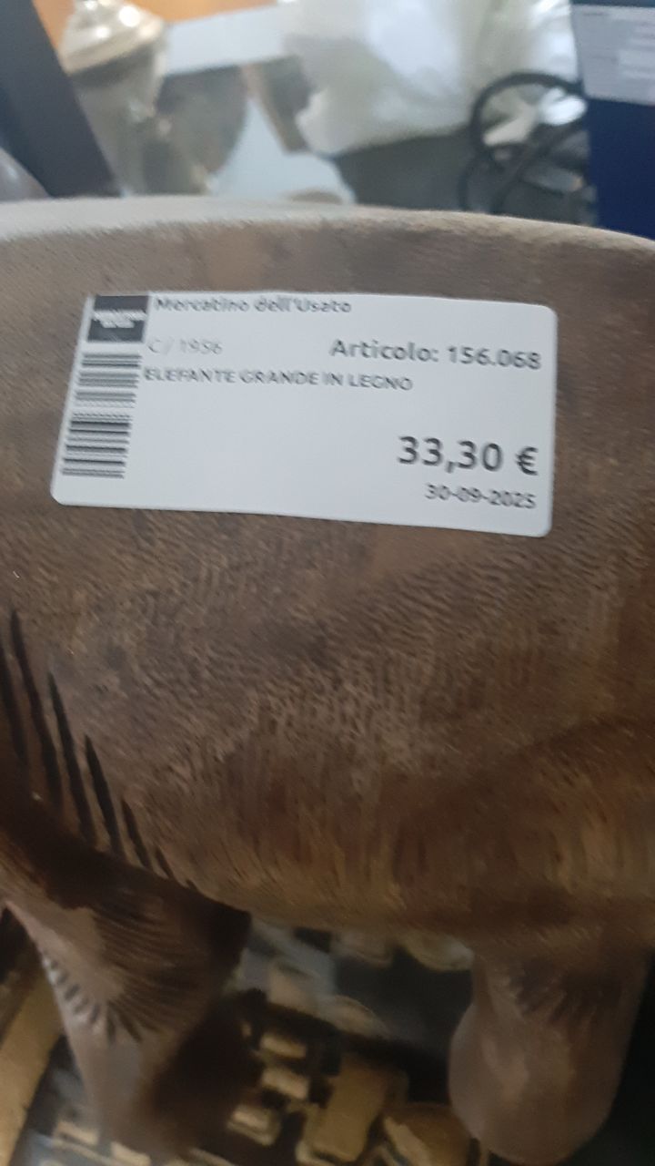 Elefante Grande In Legno