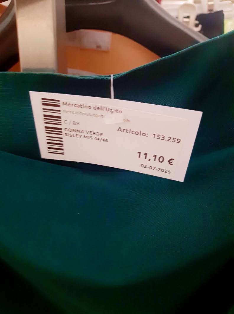 Gonna Verde Sisley Mis 44/46