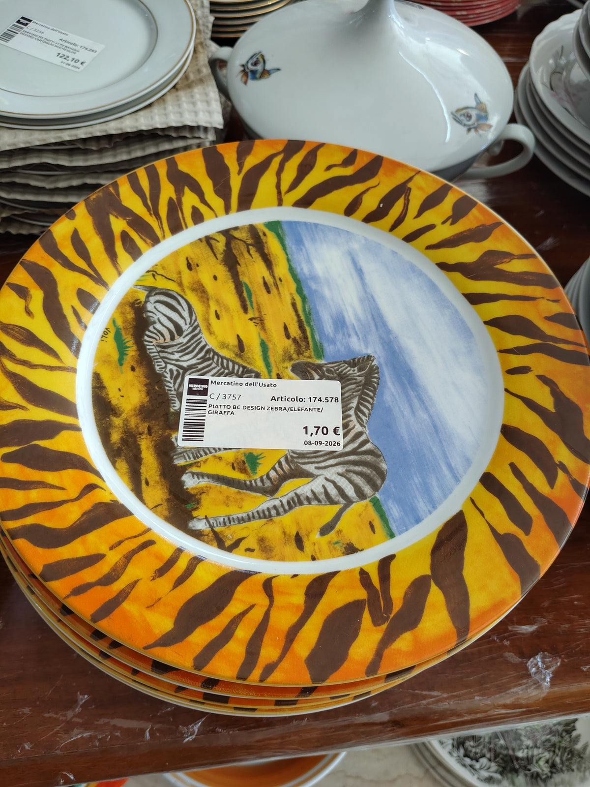 Piatto Bc Design Zebra/elefante/giraffa