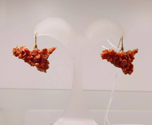Orecchini  Sicilia Corallo