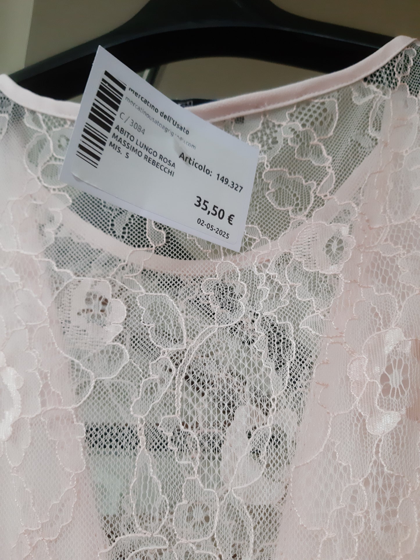 Abito Lungo Rosa Massimo Rebecchi Mis. S